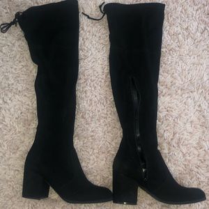 Black over the knee boots